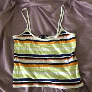 F21 striped tank top